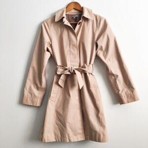 GAP Mac Jacket Trench Coat Bubbly Beige Belted Fully Lined Size XL